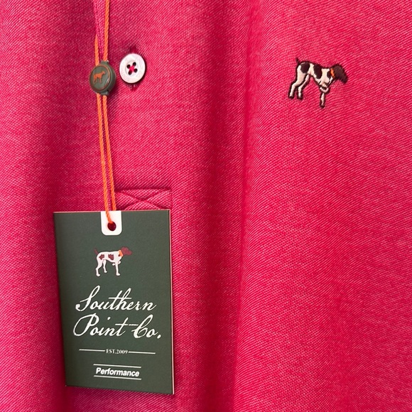 MENS Southern Point crimson colored size large polo shirt - Picture 7 of 12